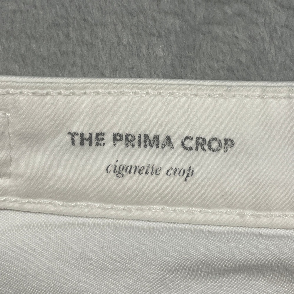 AG Adriano Goldschmied The Prima Crop Jeans Women 25 White Cigarette - Picture 7 of 15
